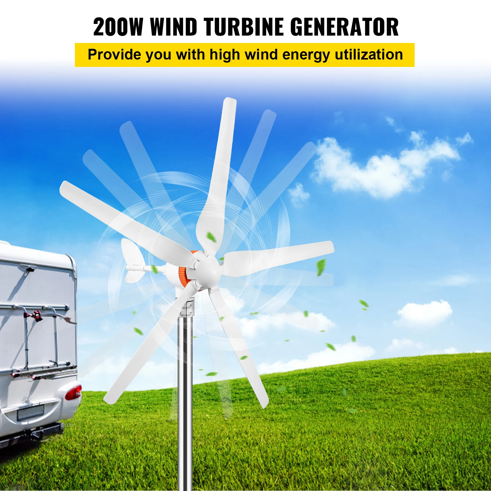 Renewable Energy Use - مولد تربيني الرياح الصغيرة 300 واط