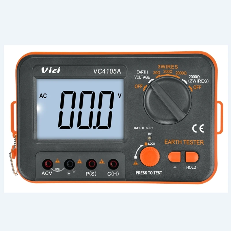 Earthing Grounding Rod - LCD العزل الأرض المقاومة الجهد متر