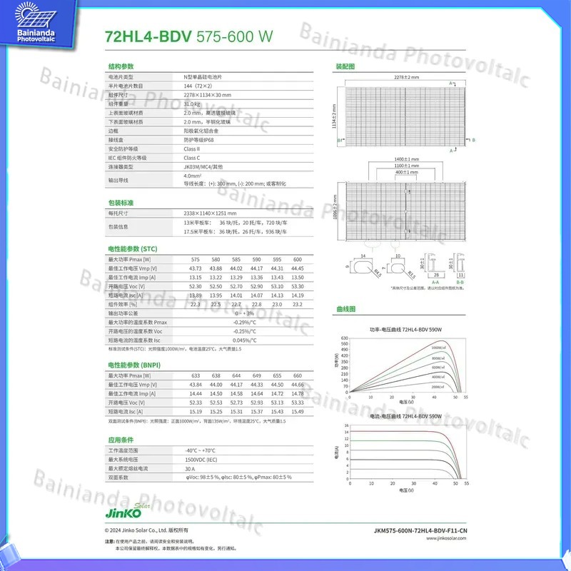لوح طاقة شمسية عالي القدرة من  - مراجعة Jinko Solar Panel N-Type وسعره