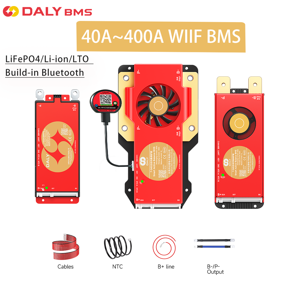 DALY 100 BMS Lifepo4 4S 7S 8S  - مراجعة Smart Bms وسعره